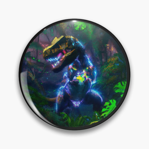 Artikelvorschau, Cyber-Dino in Neonblau entworfen und verkauft von AbsoluteA.