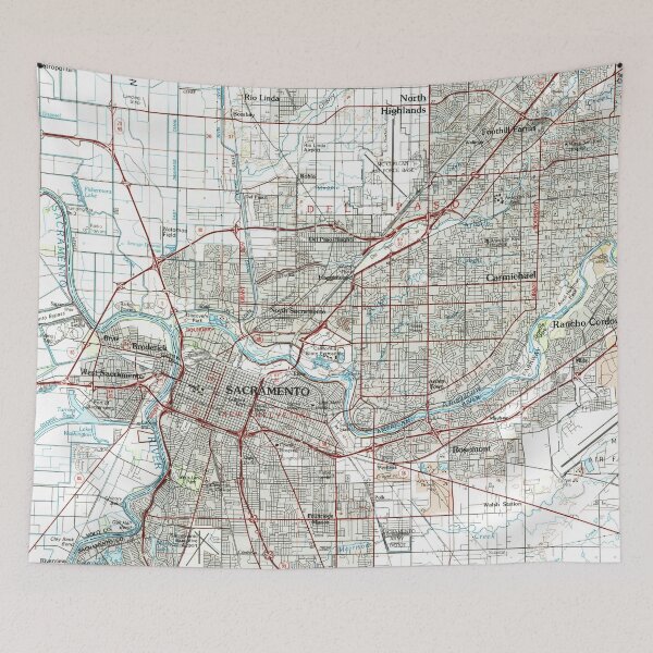 Item preview, Sacramento California Map (1994)  designed and sold by BravuraMedia.