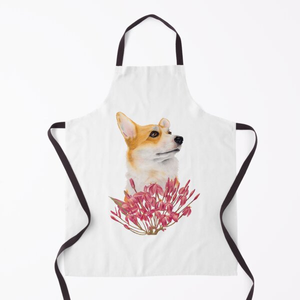 Item preview, Corgi with pink flowers designed and sold by nadiaham.
