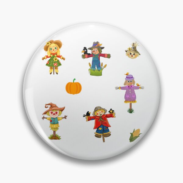 Item preview, Colorful Autumn Scarecrow, Pumpkin and Corn designed and sold by silviaol.