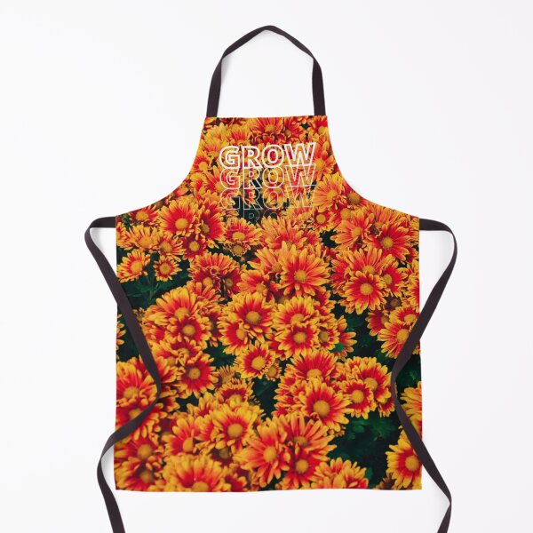 Item preview, GROW (above) - Vintage Warm Orange Yellow Flowers designed and sold by AliceSLee.