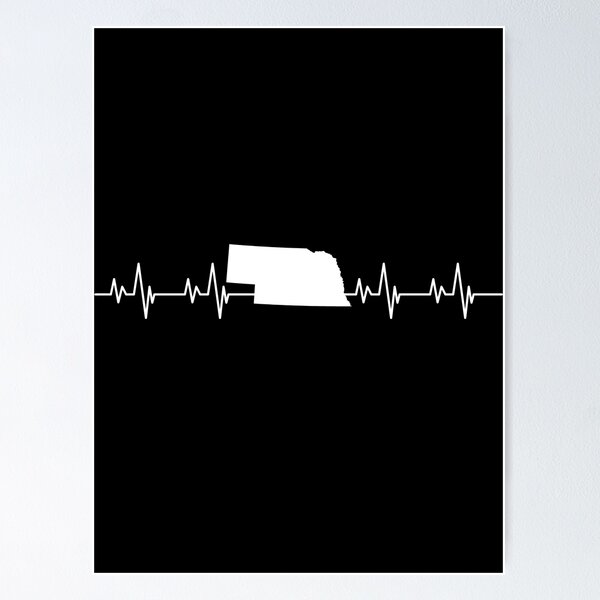 Item preview, Nebraska Heartbeat Pulse Line designed and sold by TubularTees.