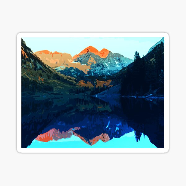 The Wonderful Maroon Bells - Landscapes of USA Sticker