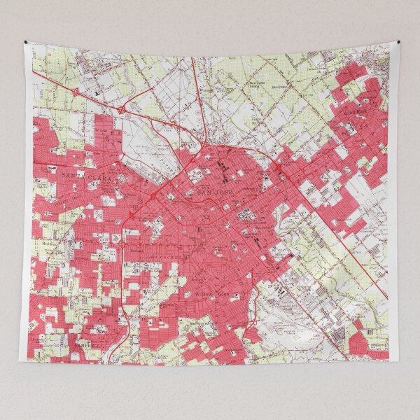 Item preview, Vintage Map of San Jose California (1961)  designed and sold by BravuraMedia.