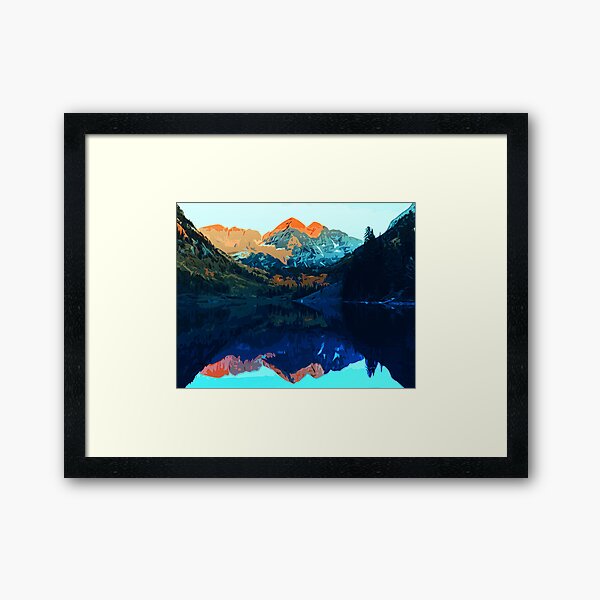 The Wonderful Maroon Bells - Landscapes of USA Framed Art Print