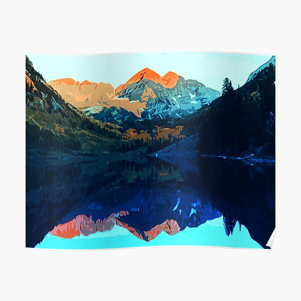 The Wonderful Maroon Bells - Landscapes of USA Poster