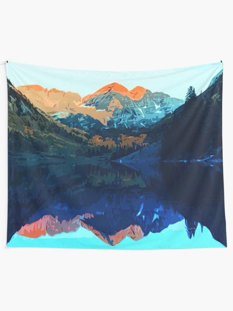 Alternate view of The Wonderful Maroon Bells - Landscapes of USA Tapestry