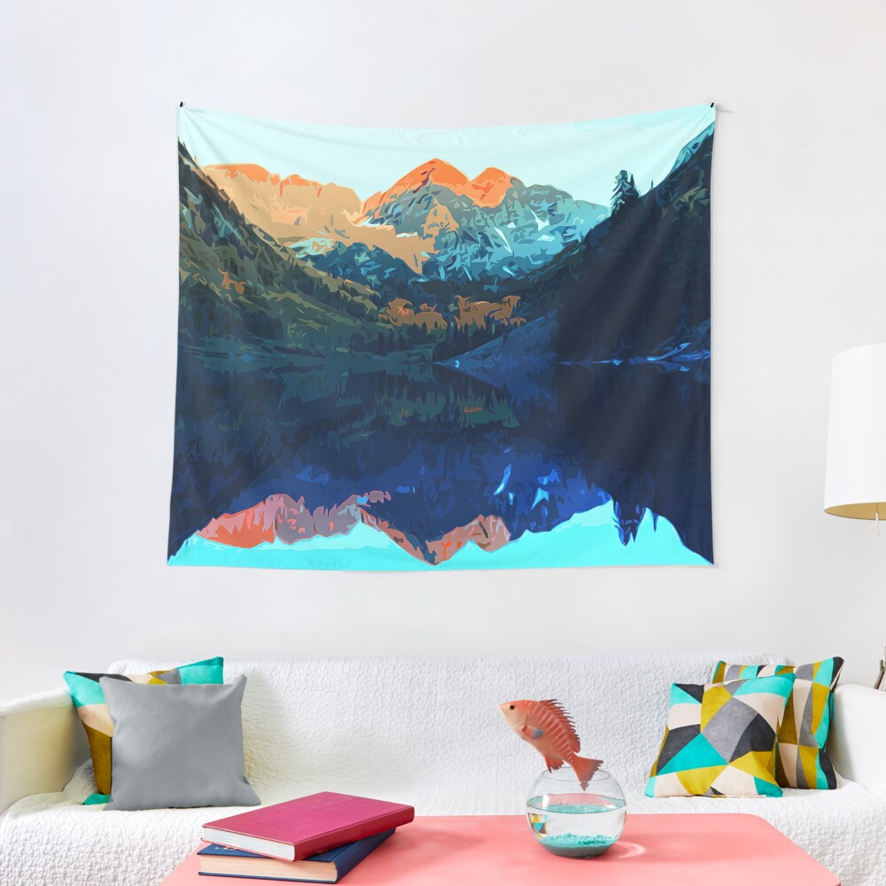 The Wonderful Maroon Bells - Landscapes of USA Tapestry