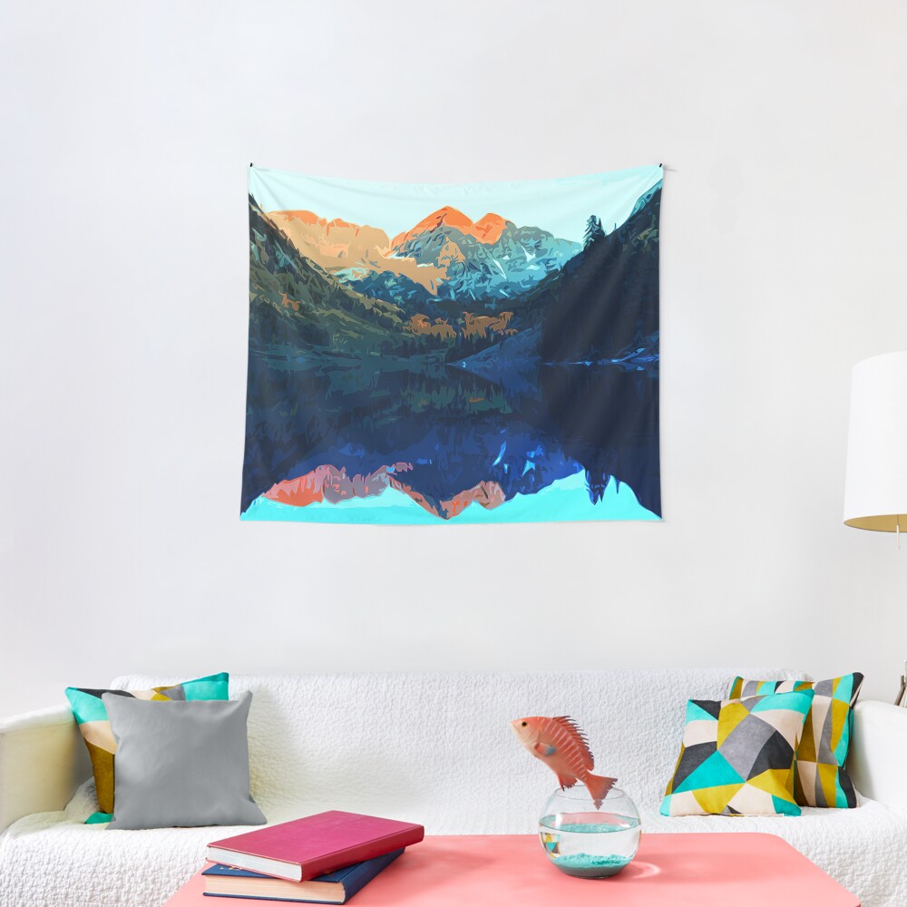 The Wonderful Maroon Bells - Landscapes of USA Tapestry