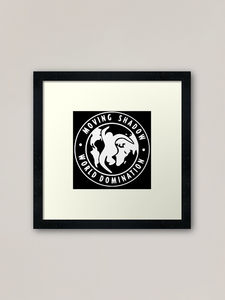 White Moving Shadow World Domination Framed Art Print By Jac97 Redbubble