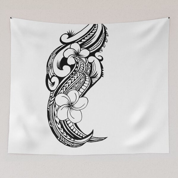 Item preview, Tiare Tribal Floral and Leaf designed and sold by sunnthreads.