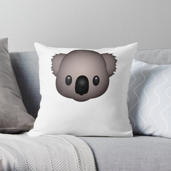 Cute Koala Emoji T-Shirt Throw Pillow