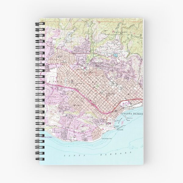 Item preview, Vintage Map of Santa Barbara California (1952) designed and sold by BravuraMedia.