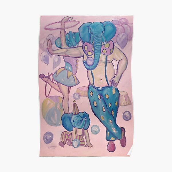 Elephants at Circus Poster