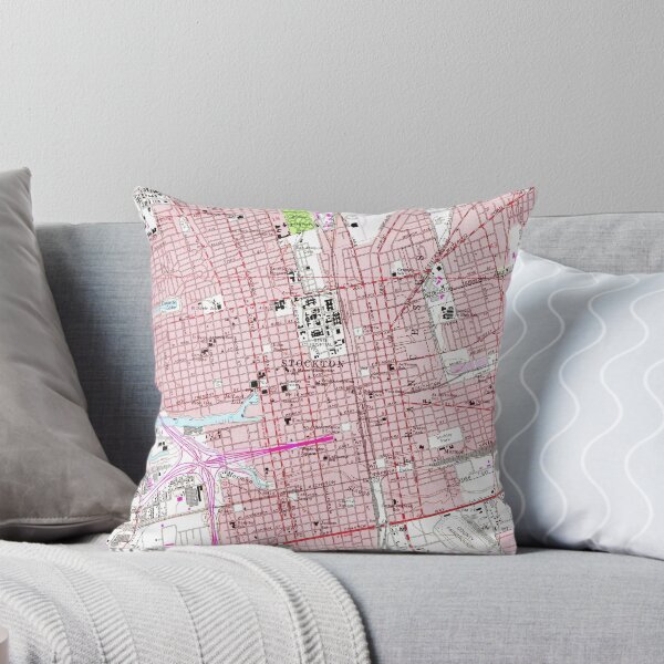 Item preview, Vintage Map of Stockton California (1968) designed and sold by BravuraMedia.