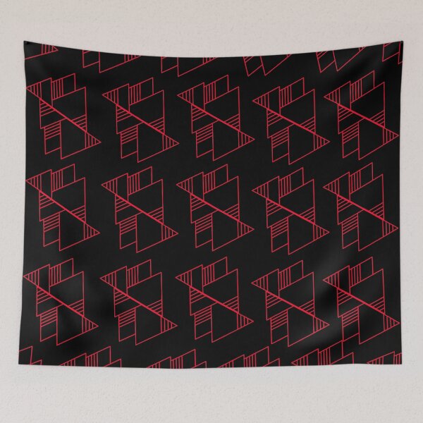 Item preview, Red  geometric pattern designed and sold by Itzjustlife.