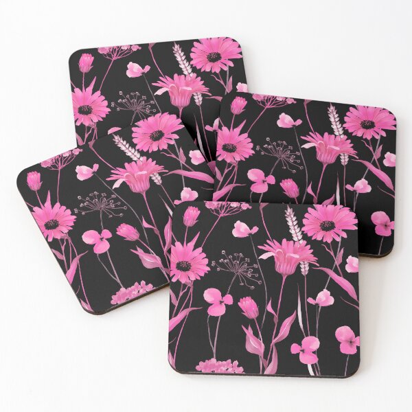 Item preview, Princess-Pink Fairy Tale Floral Pattern On Black designed and sold by DEC02.