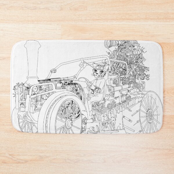 Item preview, Cat driving scifi car designed and sold by felissimha.
