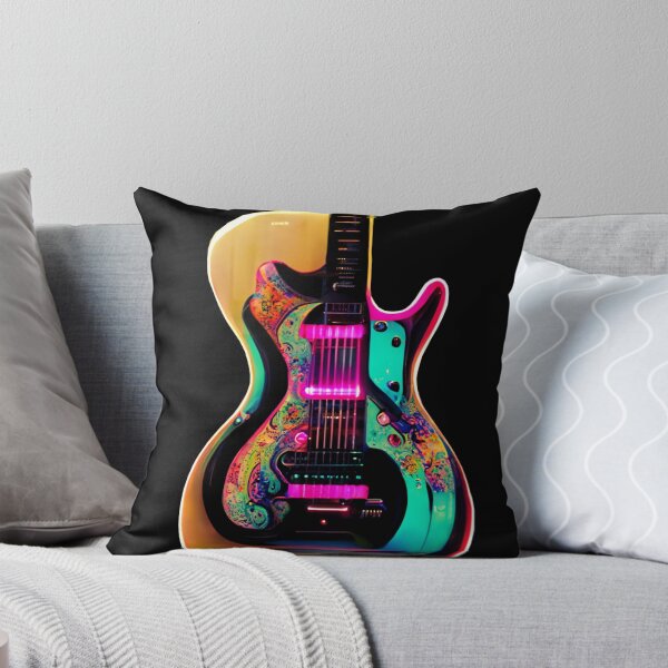 Item preview, Gfab Bfab Gen Ai FFab ABAI Surreal Trends Clothing Neon Electric guitar designed and sold by Surrealtrends.