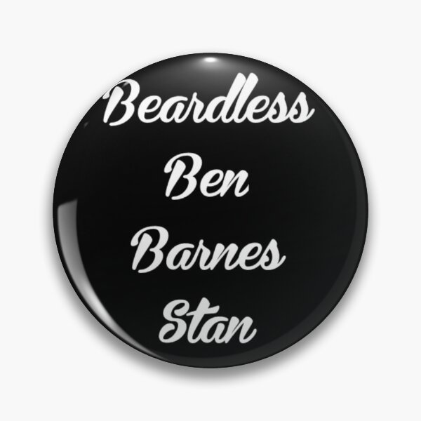 Item preview, Beardless Ben Barnes Stan, White on Black designed and sold by SheryRKO.