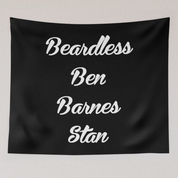 Item preview, Beardless Ben Barnes Stan, White on Black designed and sold by SheryRKO.