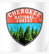 CHEROKEE NATIONAL FOREST TENNESSEE HIKING OUTDOOR NATURE CAMPING Poster