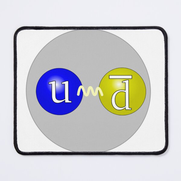 The quark structure of the positive pion (π+) #quark #structure #positive #pion #π Mouse Pad