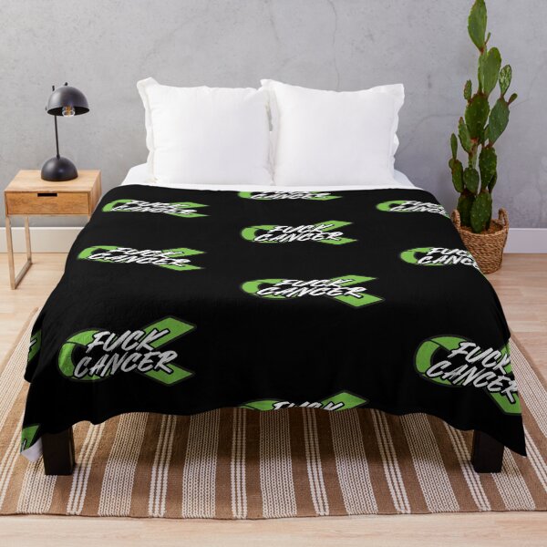 Artikelvorschau, Fuck Non-Hodgkins Lymphom Krebs Pinsel Text Green Ribbon Krebs Bewusstsein und Unterstützung entworfen und verkauft von Too Sweet.
