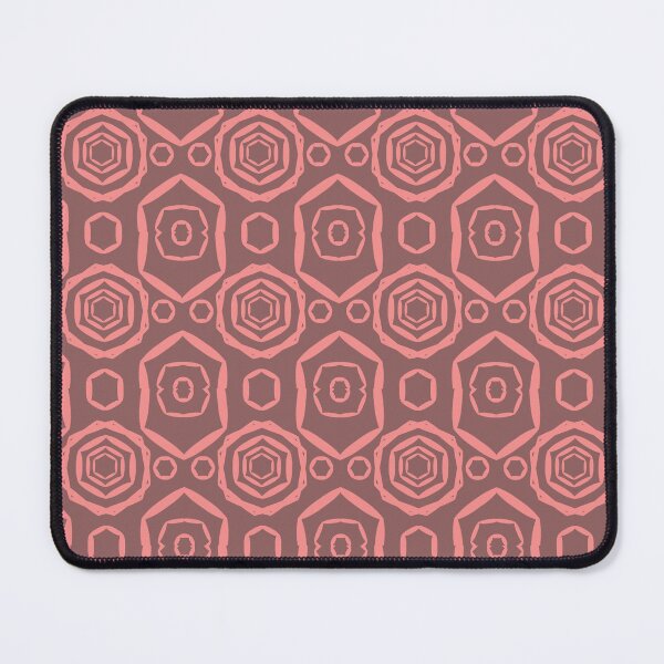 Item preview, Pink and terracotta geometric repeating pattern designed and sold by Jodi Mahaffey.