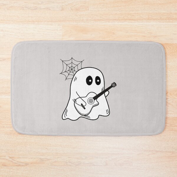 Artikelvorschau, Niedlicher Gitarrist Boo für gruselige Gitarristen und gruselige Musiker als musikalisches Halloween entworfen und verkauft von Funwithmusic.