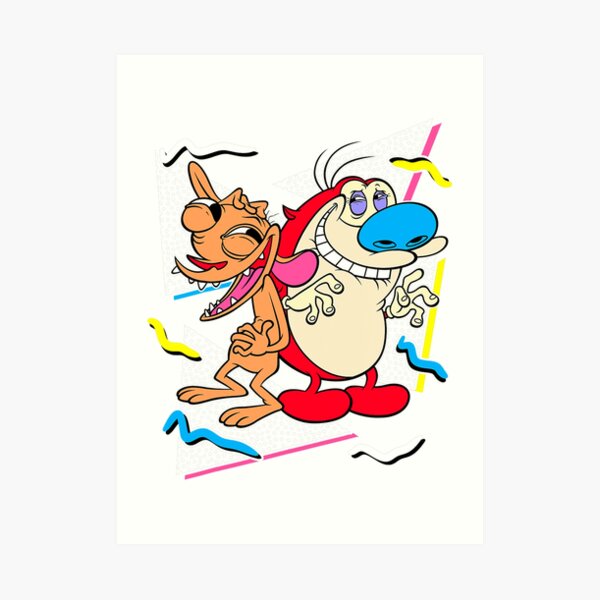 Nickelodeon Ren And Stimpy 90 S Design Art Print For Sale By Intentionaldegr Redbubble