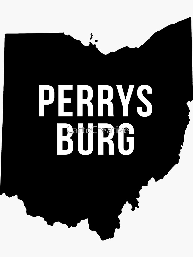 "Perrysburg, Ohio Silhouette" Sticker for Sale by CartoCreative Redbubble