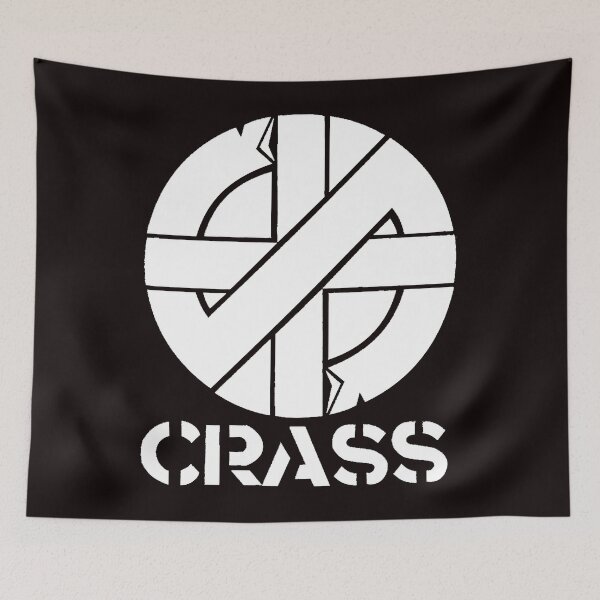 Item preview, Crass logo, White on Black  designed and sold by kennethfo.