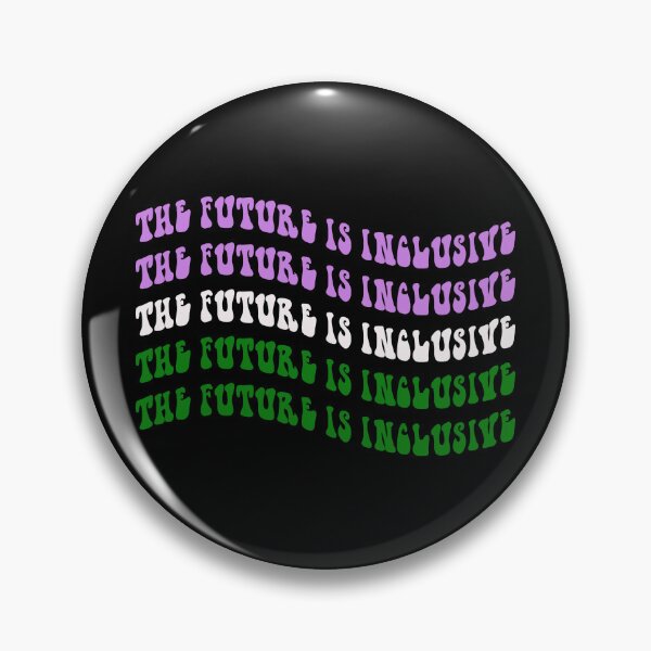 Item preview, THE FUTURE IS INCLUSIVE Genderqueer Pride Flag Text designed and sold by everything4eva.