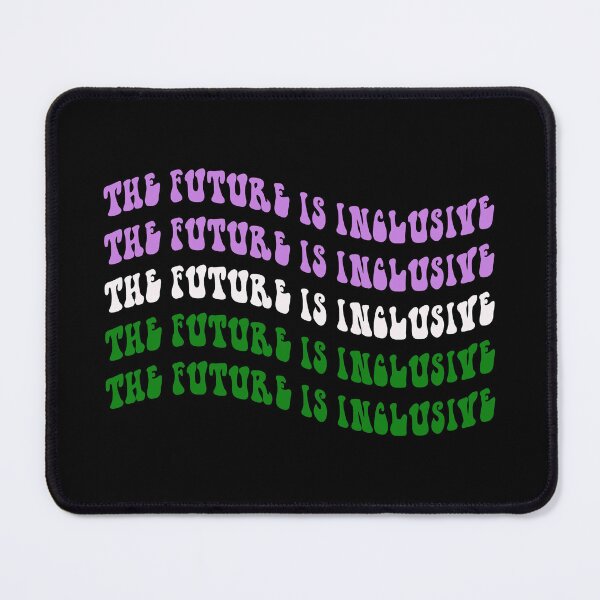 Item preview, THE FUTURE IS INCLUSIVE Genderqueer Pride Flag Text designed and sold by everything4eva.
