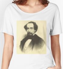 Vintage Charles Dickens Portrait Women's Relaxed Fit T-Shirt