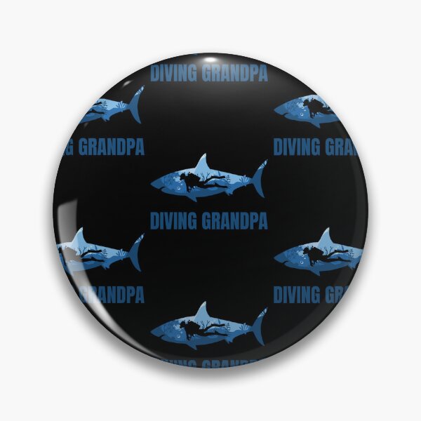 Item preview, Diving Grandpa Men Diver Shark Scuba Diver Grandpa designed and sold by RomanStowell.