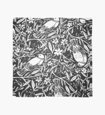 Black and White Sketch Bird Background Scarf