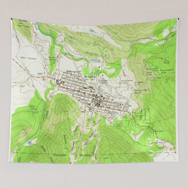Item preview, Vintage Map of Aspen Colorado (1960)  designed and sold by BravuraMedia.
