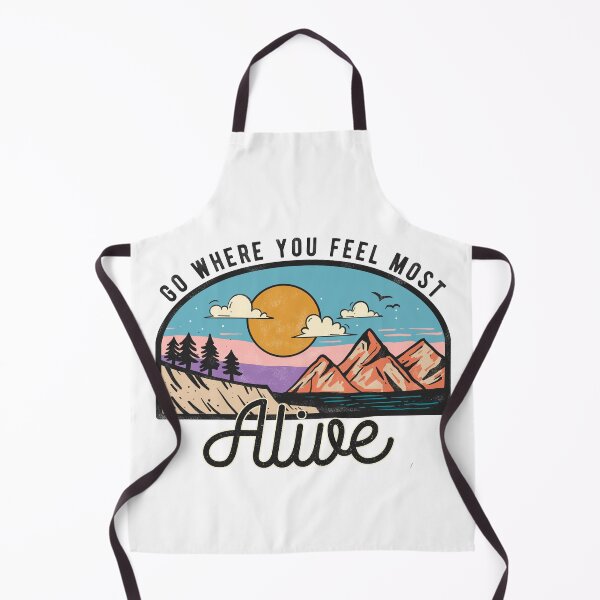 Item preview, Go Where You Feel Most Alive Retro Vintage Mountain Hike designed and sold by Mplatypus.