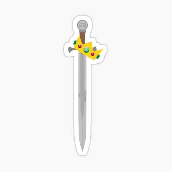 "Technoblade's Sword & Crown" Sticker for Sale by NyxInACorner Redbubble