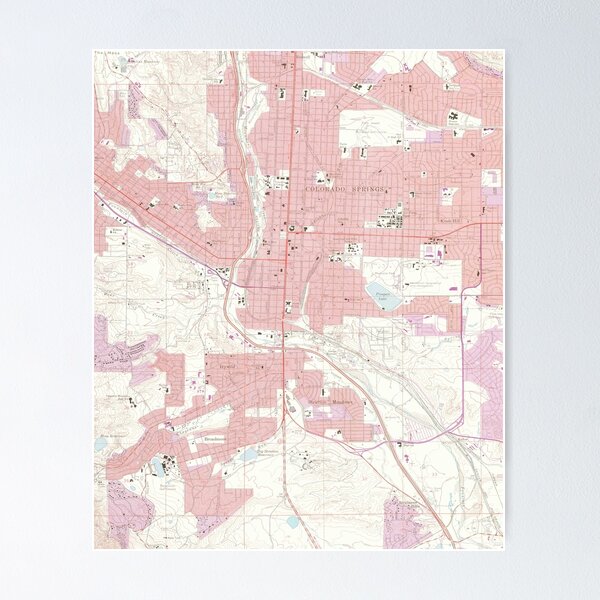 Item preview, Vintage Map of Colorado Springs CO (1961) 2 designed and sold by BravuraMedia.