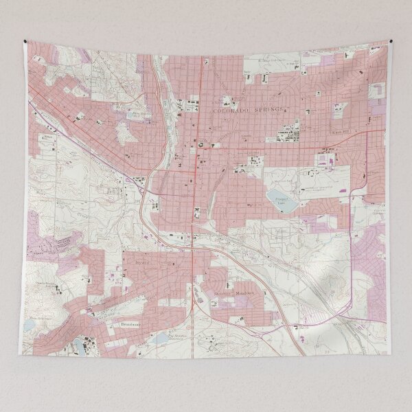 Item preview, Vintage Map of Colorado Springs CO (1961) 2 designed and sold by BravuraMedia.