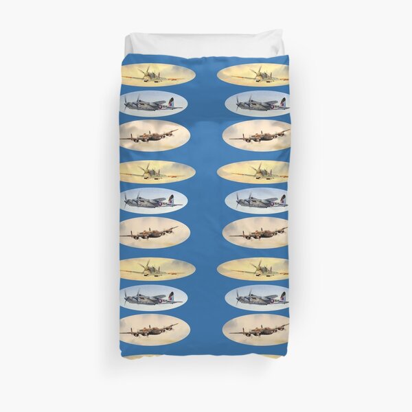 Spitfire Mosquito Lancaster Collage Duvet Cover