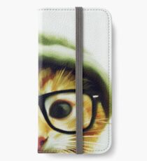 Vintage Cat Wearing Glasses iPhone Wallet/Case/Skin