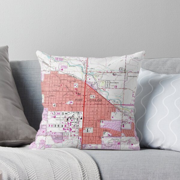 Item preview, Vintage Map of Fort Collins Colorado (1960) designed and sold by BravuraMedia.