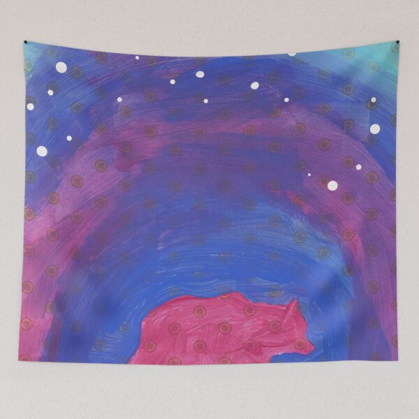 Item preview, Pink Bear in the Big Twilight Sky designed and sold by mspdgtt.