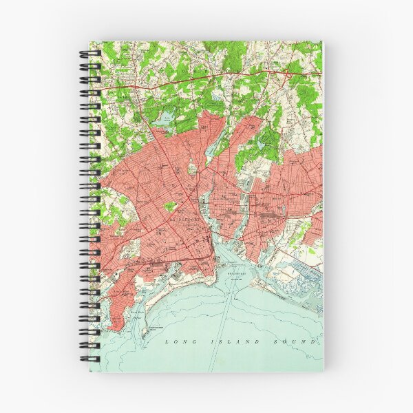 Item preview, Vintage Map of Bridgeport Connecticut (1951) designed and sold by BravuraMedia.