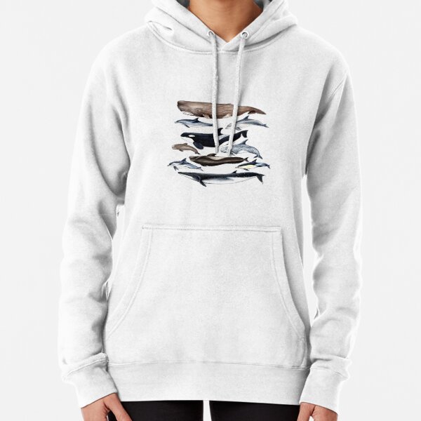 Whales, dolphins, orca and sperm whale Pullover Hoodie
