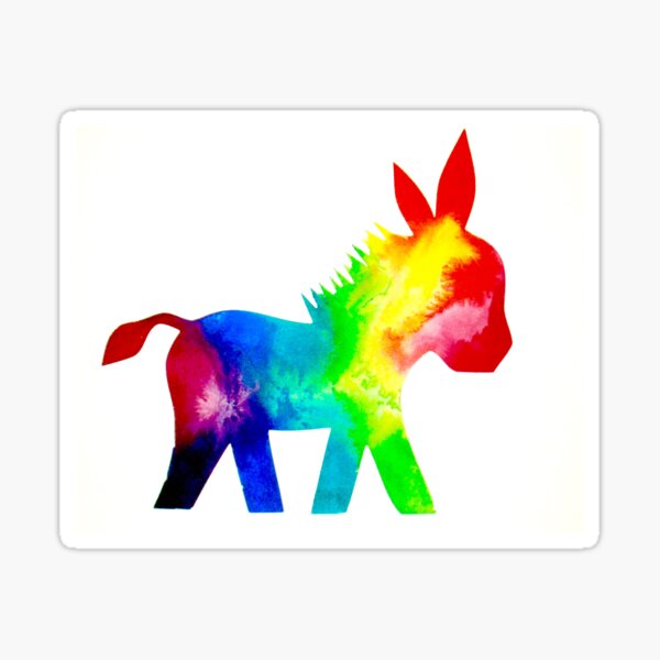 Rainbow Donkey Sticker